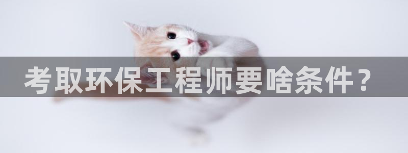 彩名堂双彩网：考取环保工程师要啥条件