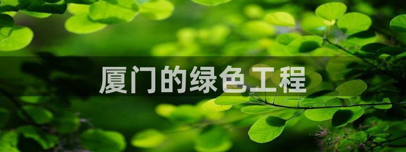 彩名堂图片：厦门的绿色工程
