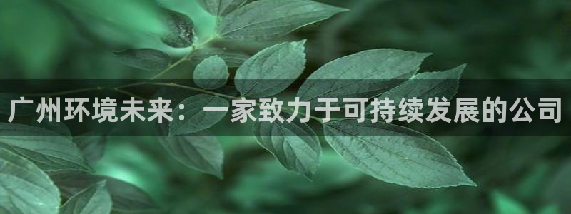 彩名堂计划官方客服：广州环境未来：一家致力于可持续发展的公司