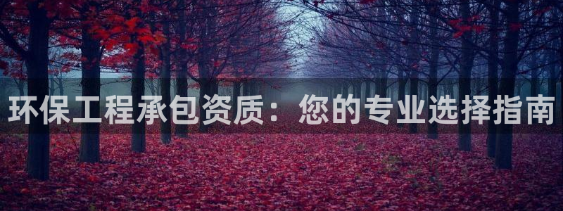 彩名堂排三：环保工程承包资质：您的专